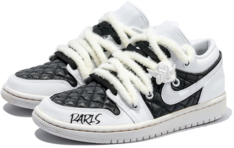 (W) 에어 조던 1 로우 '블랙 화이트 트위드' (커스텀 슈즈) DB6480-100(TeamB-女款黑白解构K-BOX) Lookbook (W) 에어 조던 1 로우 '블랙 화이트 트위드' (커스텀 슈즈) DB6480-100(TeamB-女款黑白解构K-BOX)