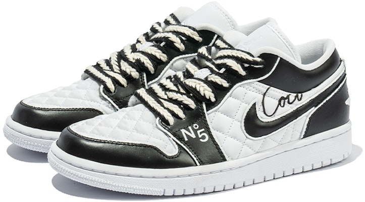 (W) 에어 조던 1 로우 '블랙 화이트 스페셜 박스' (57 characters) DB6480-100(TeamB-女款小香风白边) Lookbook (W) 에어 조던 1 로우 '블랙 화이트 스페셜 박스' (57 characters) DB6480-100(TeamB-女款小香风白边)