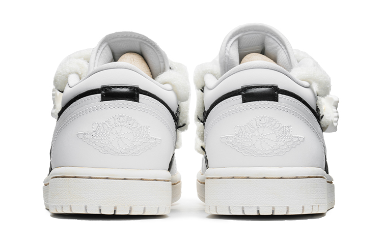 Shop (W) 에어 조던 1 로우 '블랙 화이트 트위드' (커스텀 슈즈) DB6480-100(TeamB-女款黑白解构K-BOX)