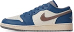 Buy 【客製球鞋】Jordan Air Jordan 1 低筒 藍色沙漠 咖啡浸染 vibe風 摩卡 復古風篮球鞋 女款 藍色