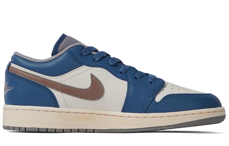 Order 【客製球鞋】Jordan Air Jordan 1 低筒 藍色沙漠 咖啡浸染 vibe風 摩卡 復古風篮球鞋 女款 藍色