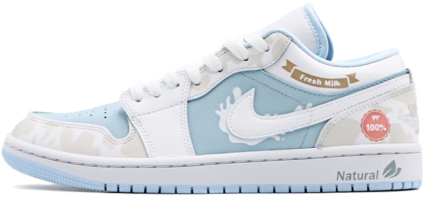(W) 에어 조던 1 로우 "블루 화이트 우유 프린트" 커스텀 DC0774-141(Team17-女款牛奶) Buy (W) 에어 조던 1 로우 "블루 화이트 우유 프린트" 커스텀 DC0774-141(Team17-女款牛奶)