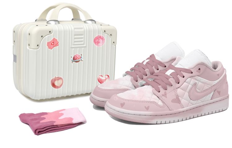 Buy (W) [Kasut Custom] Air Jordan 1 Low 'Blush Pink' DB6480-100(Team拾玖-浪漫甜心S-BOX）