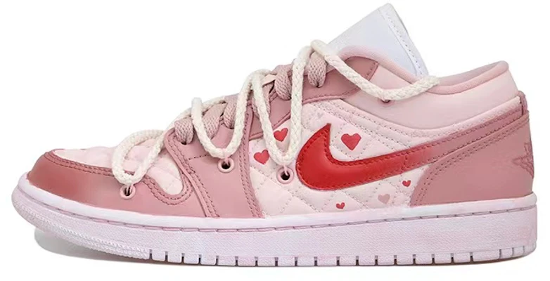 (W) エアジョーダン1 Low ピンクハートカスタム DB6480-100(Team拾玖-爱心腮红S-BOX) Order (W) エアジョーダン1 Low ピンクハートカスタム DB6480-100(Team拾玖-爱心腮红S-BOX)