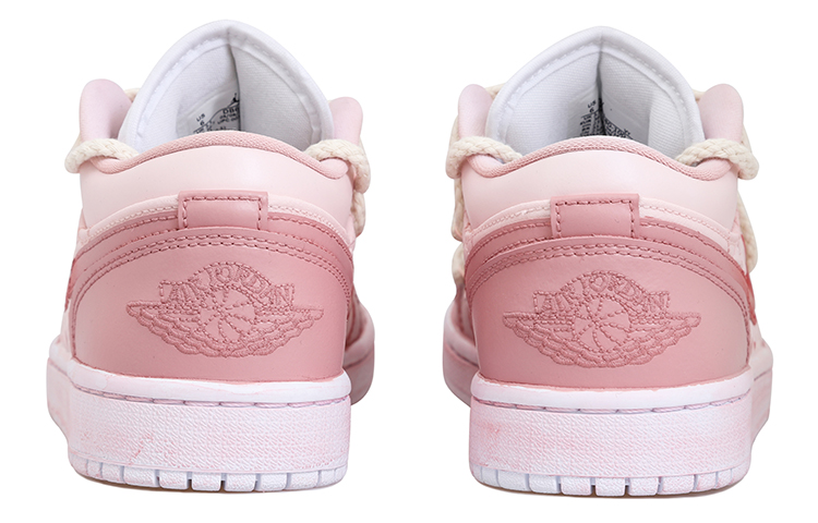 Purchase 【定制球鞋】Jordan Air Jordan 1 Low OKHR 愛心 腮紅 麻繩 做舊 暈染 低筒 復古籃球鞋 女款 粉色