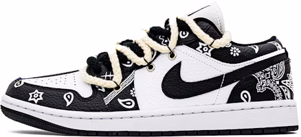 (W) 【定制鞋款】Air Jordan 1 Low '腰果花不对称' 低帮板鞋 DR0502-101(team肆-黑紫腰果花女款A) Buy (W) 【定制鞋款】Air Jordan 1 Low '腰果花不对称' 低帮板鞋 DR0502-101(team肆-黑紫腰果花女款A)