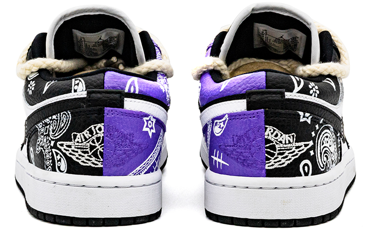 [Custom Shoes] (W) Jordan 1 Low 'Cashew Flower Asymmetrical' 圖 4