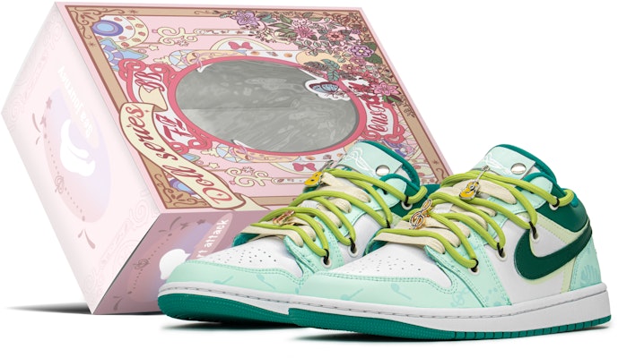 (W) 에어 조던 1 로우 '캐슬 한정판 - 화이트 그린' DC0774-132(TeamA-AJ城堡音乐龟S-BOX) Buy (W) 에어 조던 1 로우 '캐슬 한정판 - 화이트 그린' DC0774-132(TeamA-AJ城堡音乐龟S-BOX)