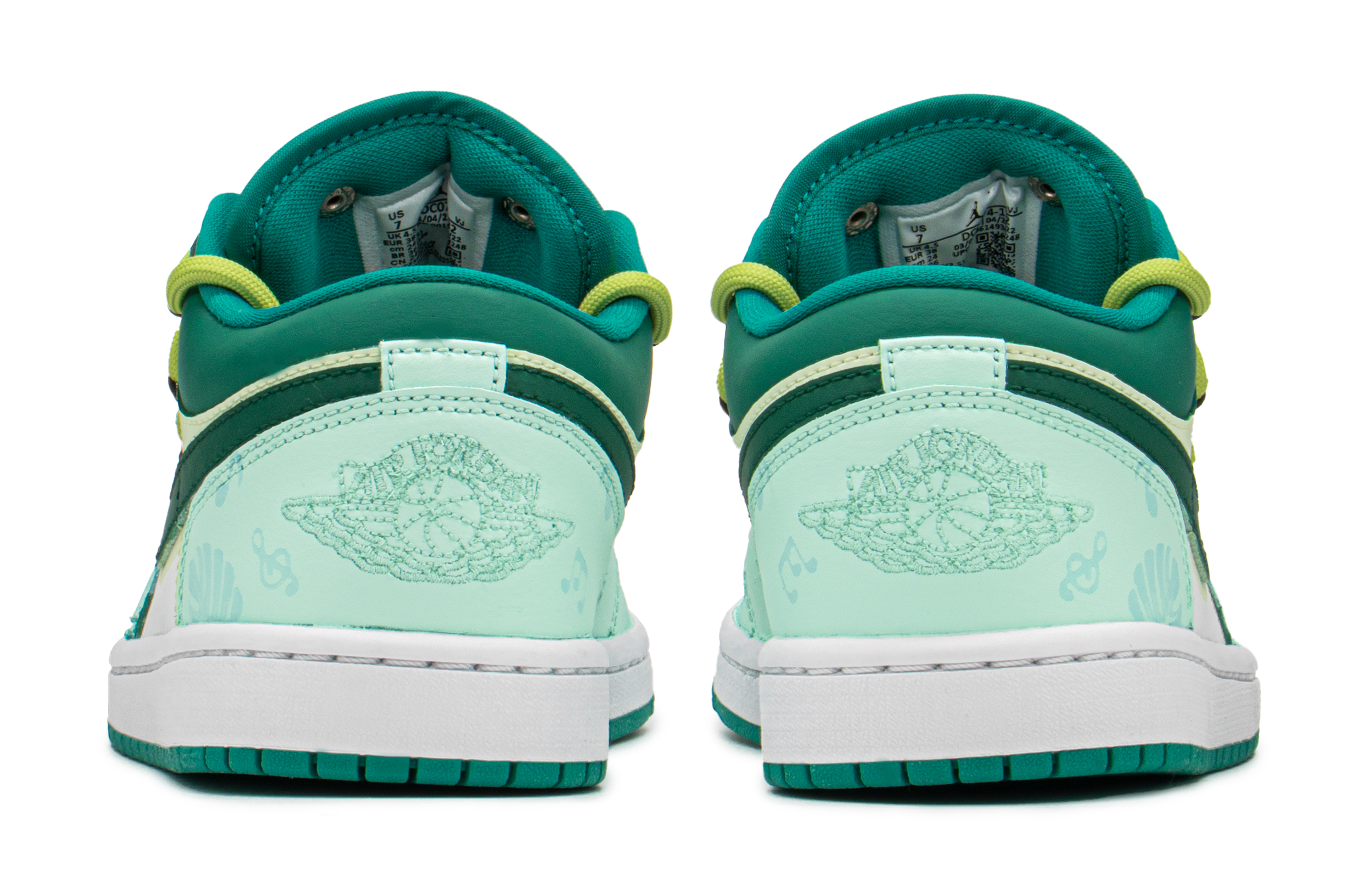 Purchase (W) [Sepatu Kustom] Air Jordan 1 Low 'Eksklusif Istana - Putih Hijau' DC0774-132(TeamA-AJ城堡音乐龟S-BOX)