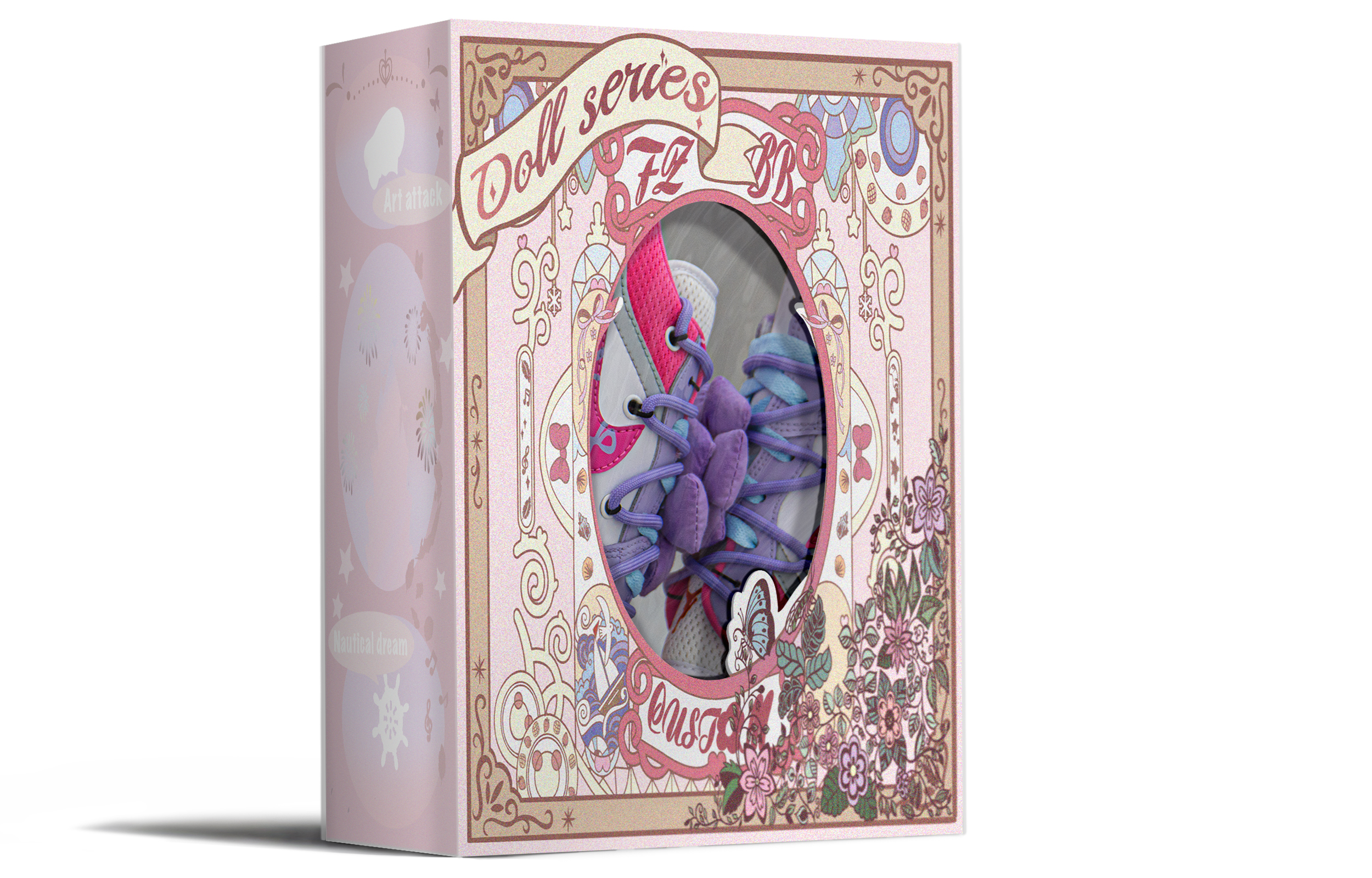 Sizing (W) 에어 조던 1 로우 '캐슬 한정판 루루 발레 핑크-퍼플' DR9498-168(TeamA-AJ城堡芭蕾兔S-BOX)