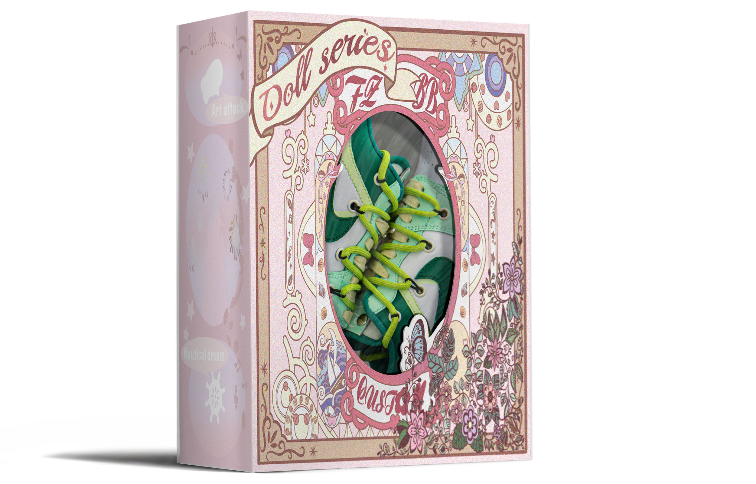 Sizing (W) [Sepatu Kustom] Air Jordan 1 Low 'Eksklusif Istana - Putih Hijau' DC0774-132(TeamA-AJ城堡音乐龟S-BOX)