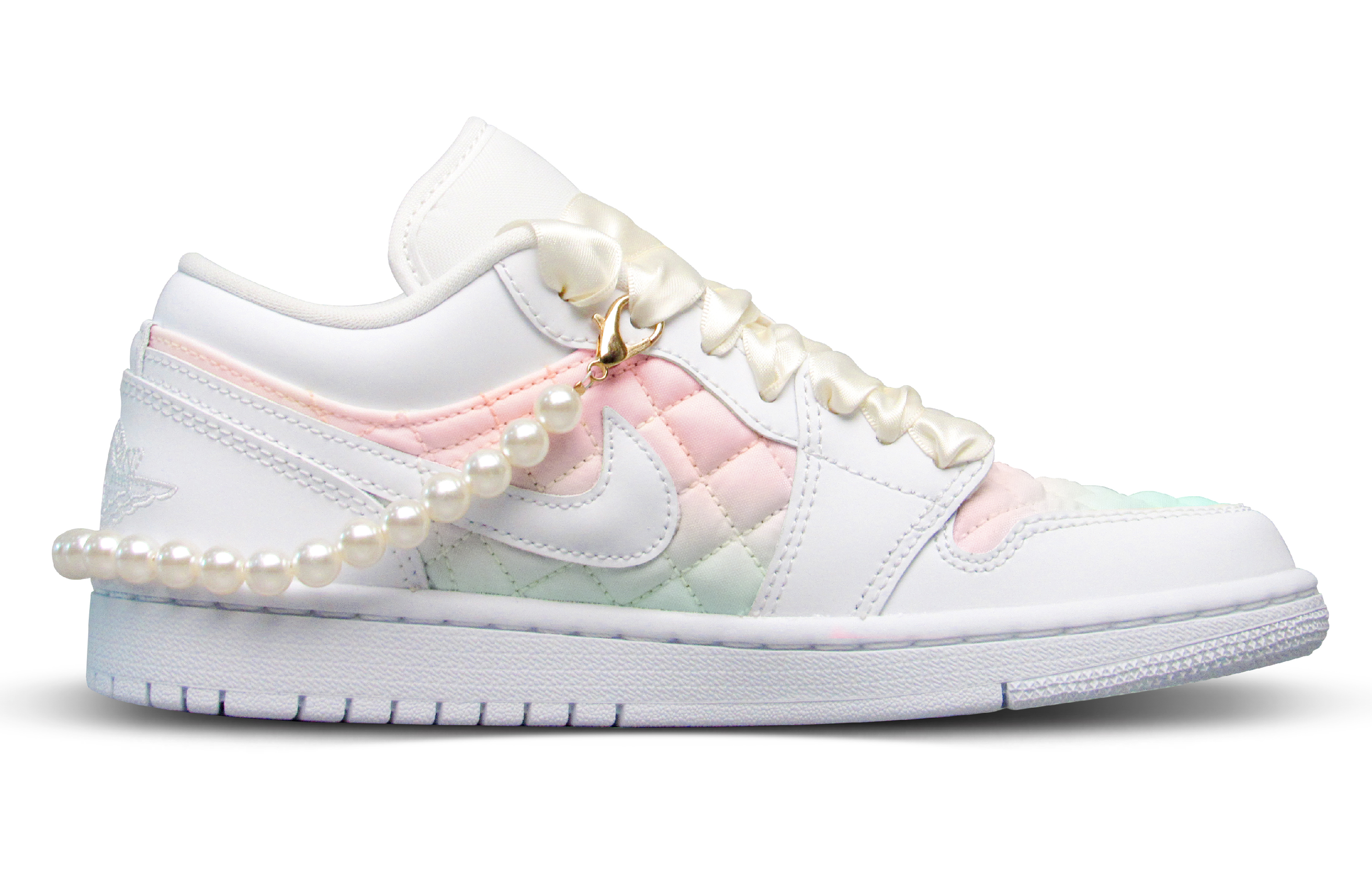 Order (W) [定制鞋款] Air Jordan 1 Low '香奈儿风格淡渐变珍珠粉蓝' DB6480-100(Team19-小香奈儿粉蓝)