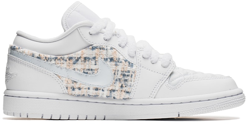 (W) 커스텀 에어 조던 1 로우 '샤넬 화이트-블루' DB6480-100(TeamB-女款小香风白蓝) Order (W) 커스텀 에어 조던 1 로우 '샤넬 화이트-블루' DB6480-100(TeamB-女款小香风白蓝)