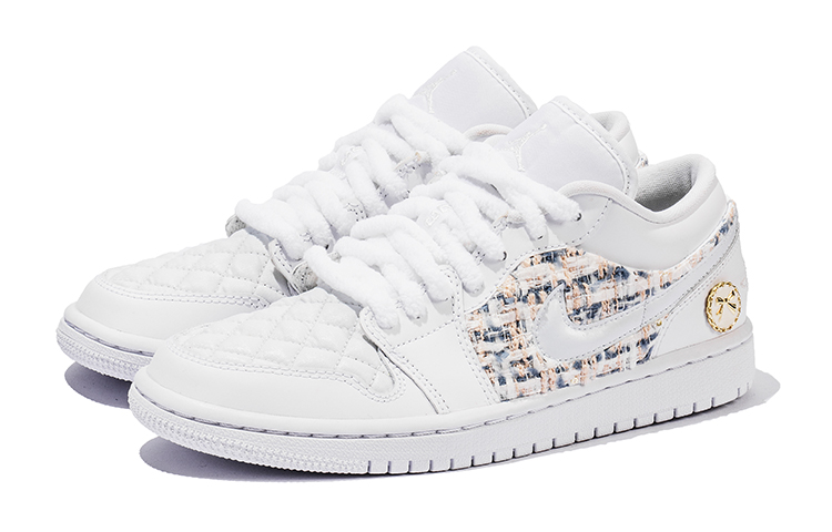 Lookbook (W) カスタムAJ1ロー "シャネル風 白青" DB6480-100(TeamB-女款小香风白蓝)