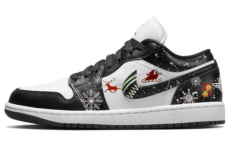 Buy (W) [Sepatu Kustom] Air Jordan 1 Low 'Christmas Bells' Natal DC0774-101(Team56-圣诞铃铛)