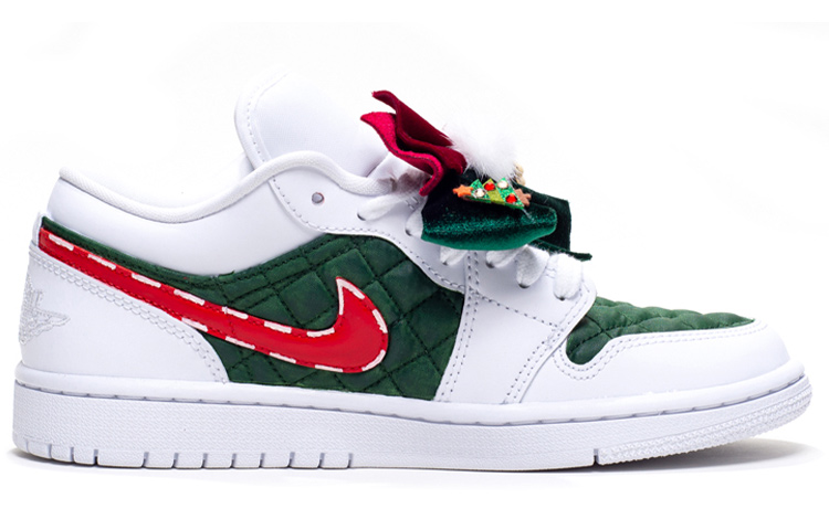 Lookbook (W) [定制鞋] Air Jordan 1 Low '圣诞糖果' DB6480-100(Team柒-女款撞色蝴蝶结)