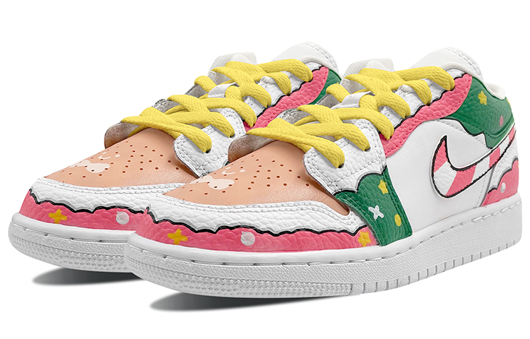 Lookbook (W) [Sepatu Kustom] Air Jordan 1 Low 'Permen Natal' 553560-130(Team-E女款圣诞限定红绿白)