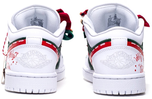 (W) 에어 조던 1 로우 '크리스마스 캔디' (커스텀) DB6480-100(Team柒-女款撞色蝴蝶结) Details for (W) 에어 조던 1 로우 '크리스마스 캔디' (커스텀) DB6480-100(Team柒-女款撞色蝴蝶结)