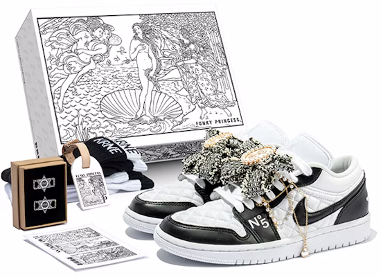 (W) 에어 조던 1 로우 '샤넬 블랙&화이트' (커스텀) DB6480-100(TeamB-女款蝴蝶结K-BOX) Buy (W) 에어 조던 1 로우 '샤넬 블랙&화이트' (커스텀) DB6480-100(TeamB-女款蝴蝶结K-BOX)