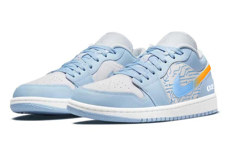 Lookbook (W) 커스텀 에어 조던 1 로우 '사이버 청사진' DC0774-050(Team56-科技蓝图)