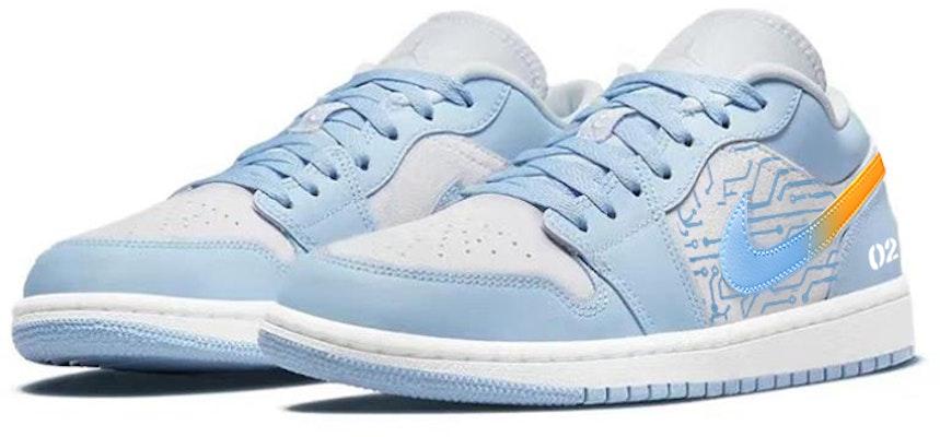 (W) 커스텀 에어 조던 1 로우 '사이버 청사진' DC0774-050(Team56-科技蓝图) Lookbook (W) 커스텀 에어 조던 1 로우 '사이버 청사진' DC0774-050(Team56-科技蓝图)