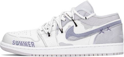 (W) 【カスタムシューズ】レディース エアジョーダン1 ロー "デコンストラクテッド ホワイト・パープル" DC0774-501(TeamS-SUMMER紫S-BOX) Order (W) 【カスタムシューズ】レディース エアジョーダン1 ロー "デコンストラクテッド ホワイト・パープル" DC0774-501(TeamS-SUMMER紫S-BOX)