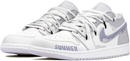 (W) 【カスタムシューズ】レディース エアジョーダン1 ロー "デコンストラクテッド ホワイト・パープル" DC0774-501(TeamS-SUMMER紫S-BOX) Shop (W) 【カスタムシューズ】レディース エアジョーダン1 ロー "デコンストラクテッド ホワイト・パープル" DC0774-501(TeamS-SUMMER紫S-BOX)