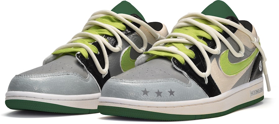 (W) 에어 조던 1 로우 '별 다섯 빈티지' (or) 조던 1 로우 '별다섯 빈티지' 553560-065(TeamE-女款五星黑灰绿) Lookbook (W) 에어 조던 1 로우 '별 다섯 빈티지' (or) 조던 1 로우 '별다섯 빈티지' 553560-065(TeamE-女款五星黑灰绿)