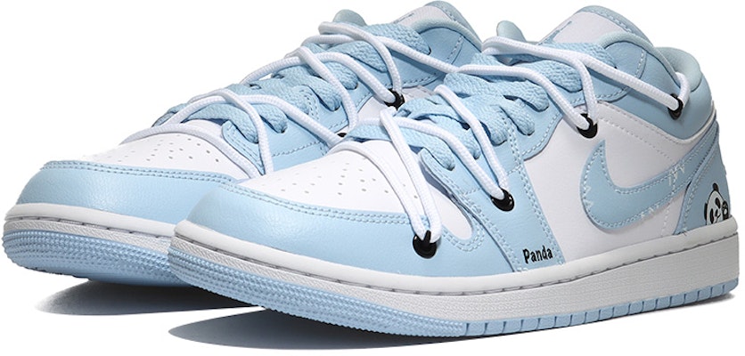 (W) 에어 조던 1 로우 '파란 팬더' (커스텀) DC0774-141(Team10-可爱熊猫-QD) Lookbook (W) 에어 조던 1 로우 '파란 팬더' (커스텀) DC0774-141(Team10-可爱熊猫-QD)