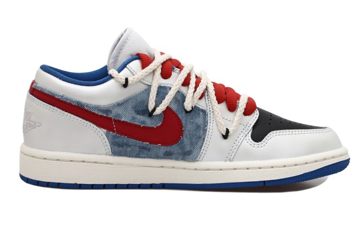 [Custom Shoes] (W) Jordan 1 Low 'Explosive Denim Love Frayed' 圖 3