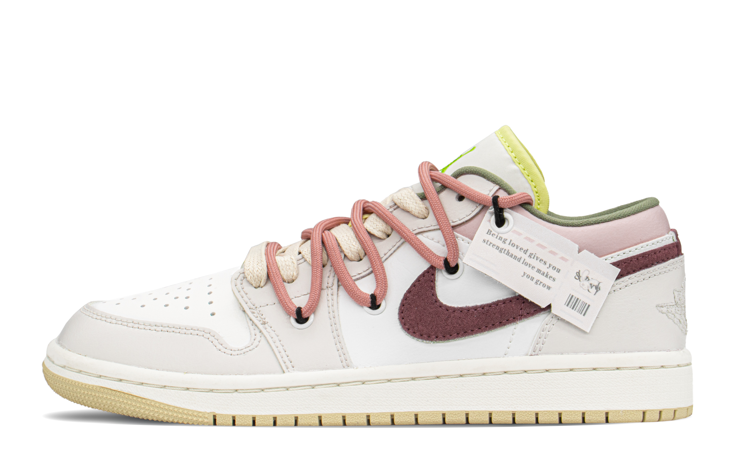 [Custom Shoes] (W) Jordan 1 Low 'Faith Cream Red' 圖 2