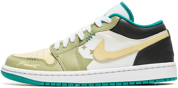 【定制球鞋】 Jordan Air Jordan 1 Low 塗鴉藝術 星星 線跡 塗鴉 低幫 復古籃球鞋 女款 黃綠 Buy 【定制球鞋】 Jordan Air Jordan 1 Low 塗鴉藝術 星星 線跡 塗鴉 低幫 復古籃球鞋 女款 黃綠