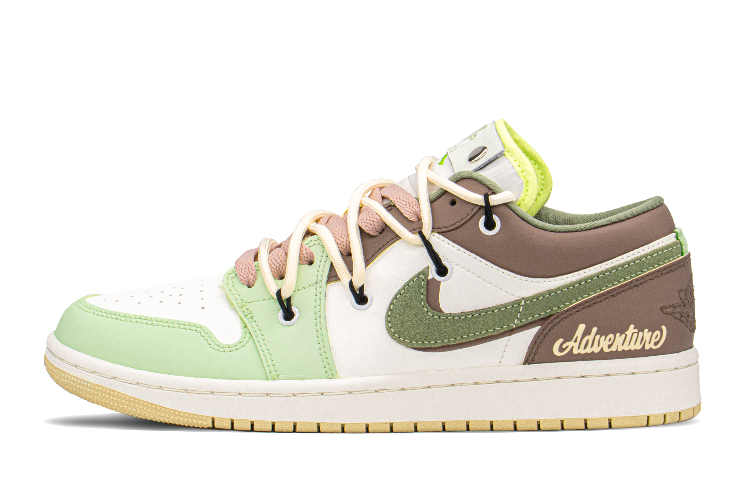 Buy (W) [Sepatu Kustom] Air Jordan 1 Low 'Hijau Coklat' FD9906-131(TeamA-AJ薄荷奶绿)