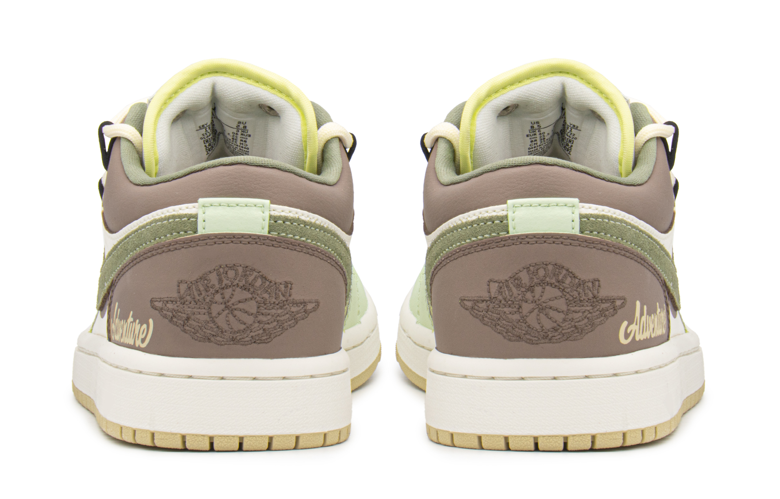 Shop (W) [Sepatu Kustom] Air Jordan 1 Low 'Hijau Coklat' FD9906-131(TeamA-AJ薄荷奶绿)