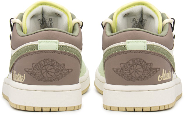 【客製化球鞋】Jordan Air Jordan 1 簡約 低筒 復古籃球鞋 女款 綠棕 Shop 【客製化球鞋】Jordan Air Jordan 1 簡約 低筒 復古籃球鞋 女款 綠棕