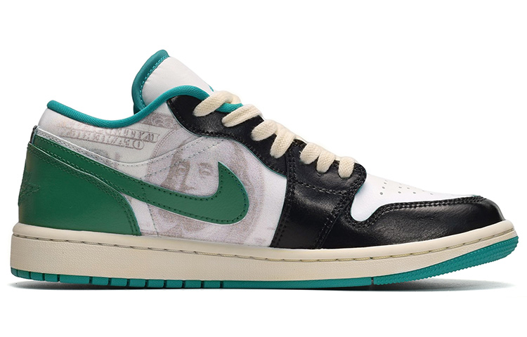 Order (W) 에어 조던 1 로우 '그린/화이트/블랙 머니' DC0774-132(TeamE-女款Money绿白黑)