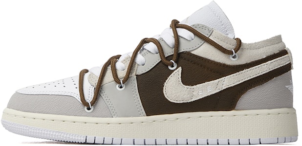 (W) 커스텀 에어 조던 1 로우 '그레이 시멘트 라떼' FB9139-002(Team拾柒-女款低帮水泥拿铁球鞋) Buy (W) 커스텀 에어 조던 1 로우 '그레이 시멘트 라떼' FB9139-002(Team拾柒-女款低帮水泥拿铁球鞋)