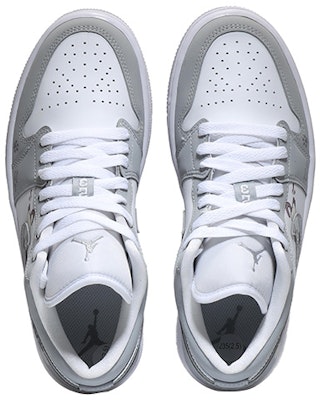 (W) カスタムシューズ(女性用)エアジョーダン1ロー「グレー・ホワイト・ニットキャット」 DC0774-105(Team10-毛线猫-QD) Shop (W) カスタムシューズ(女性用)エアジョーダン1ロー「グレー・ホワイト・ニットキャット」 DC0774-105(Team10-毛线猫-QD)