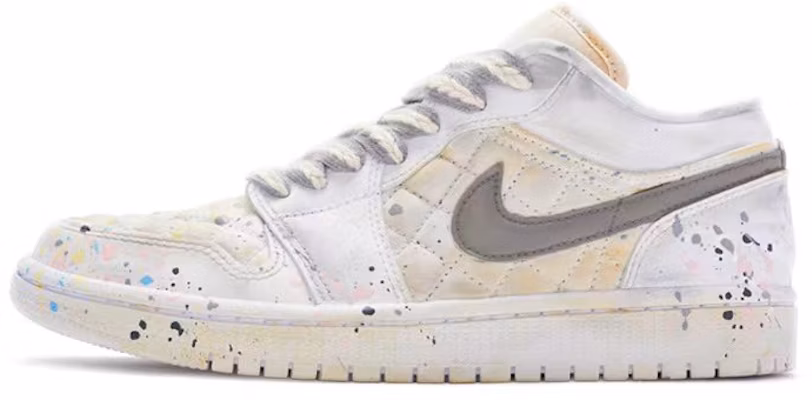 【定制球鞋】Jordan Air Jordan 1 Low 厮守余生 手繪噴繪 特殊鞋盒 低幫 復古籃球鞋 女款 米白 Buy 【定制球鞋】Jordan Air Jordan 1 Low 厮守余生 手繪噴繪 特殊鞋盒 低幫 復古籃球鞋 女款 米白