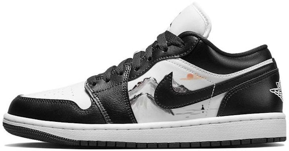 【訂製球鞋】 Jordan Air Jordan 1 東方美學 水墨國風 山巒江河 熊貓 低幫 復古籃球鞋 女款 黑白 Buy 【訂製球鞋】 Jordan Air Jordan 1 東方美學 水墨國風 山巒江河 熊貓 低幫 復古籃球鞋 女款 黑白