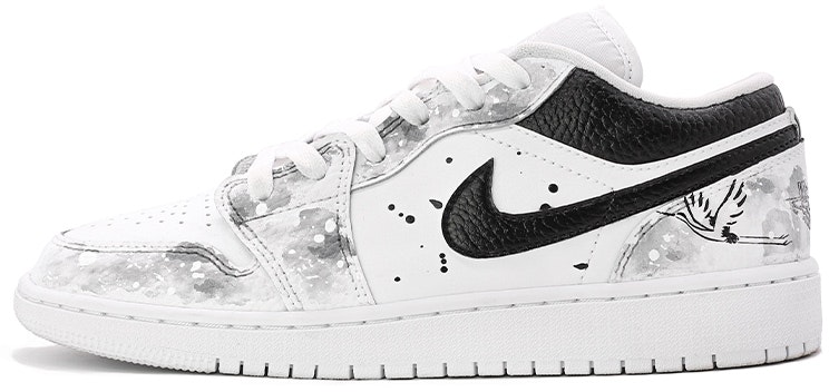custom-shoes-women-air-jordan-1-low-ink-painting