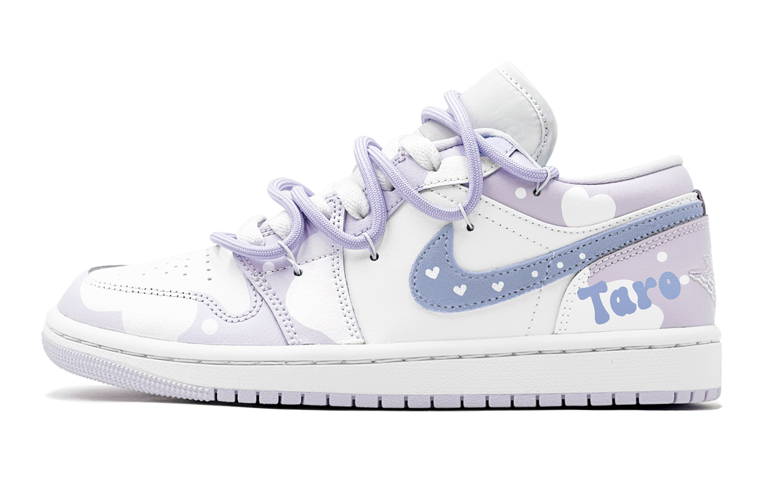 Buy 【訂製球鞋】Jordan Air Jordan 1 1 Low 秋天穿搭 減齡風地瓜甜心 防滑 低筒 復古籃球鞋 女款 紫白