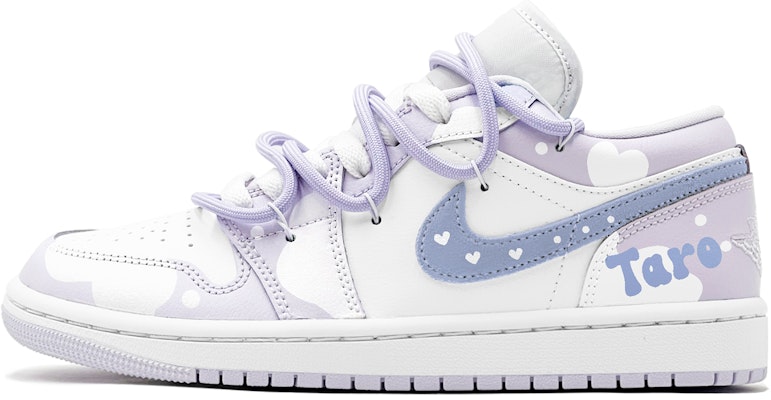 【訂製球鞋】Jordan Air Jordan 1 1 Low 秋天穿搭 減齡風地瓜甜心 防滑 低筒 復古籃球鞋 女款 紫白 Buy 【訂製球鞋】Jordan Air Jordan 1 1 Low 秋天穿搭 減齡風地瓜甜心 防滑 低筒 復古籃球鞋 女款 紫白