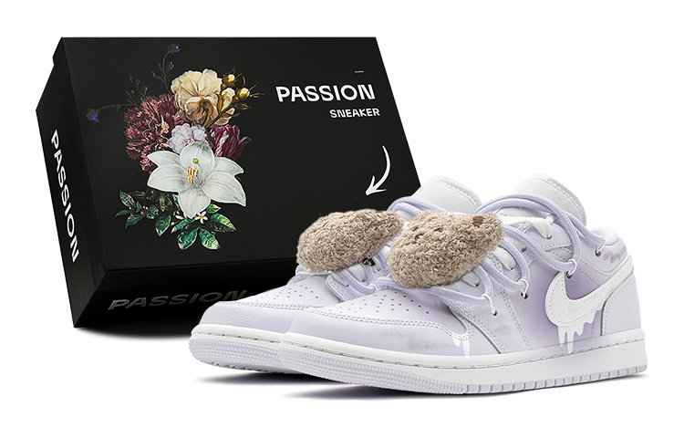 Buy (W) [Kasut Kastam] Air Jordan 1 Low 'Lilac Lavender' DC0774-501(TeamS-小熊芋泥流心S-BOX)