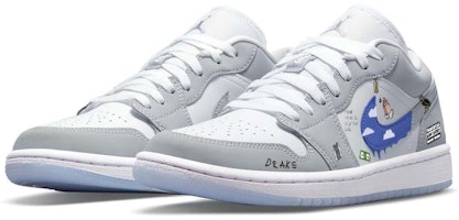 【定制球鞋】Jordan Air Jordan 1 英倫美式 魔法學院 魔法貓頭鷹 潮流復古 低幫 复古籃球鞋 女款 灰白 Lookbook 【定制球鞋】Jordan Air Jordan 1 英倫美式 魔法學院 魔法貓頭鷹 潮流復古 低幫 复古籃球鞋 女款 灰白