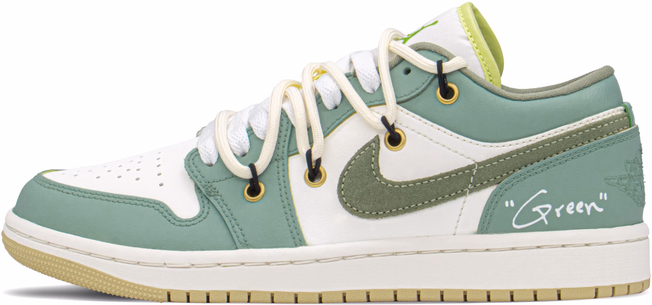 custom-shoes-women-air-jordan-1-low-matcha-green