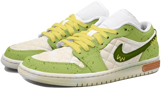 (W) 【カスタムシューズ】(女性用) エアジョーダン1ロー「抹茶グリーン スプラッターパッチワーク」 DB6480-100(Team拾玖-牛油果奶酪S-BOX) Lookbook (W) 【カスタムシューズ】(女性用) エアジョーダン1ロー「抹茶グリーン スプラッターパッチワーク」 DB6480-100(Team拾玖-牛油果奶酪S-BOX)