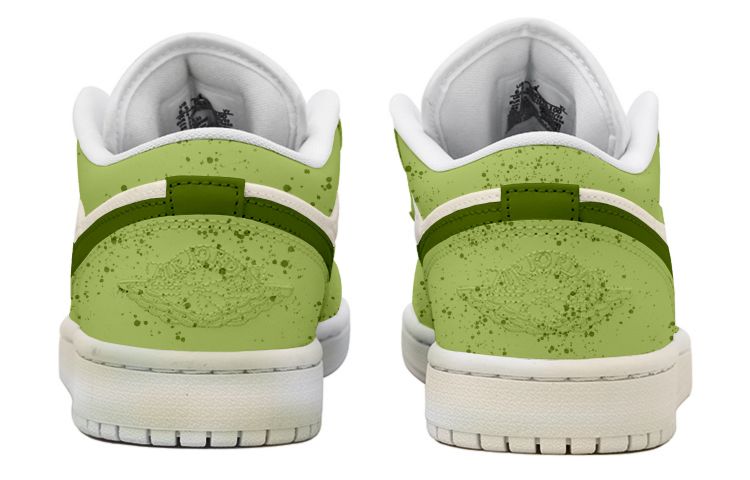 Shop (W) [定制鞋款] Air Jordan 1 Low '抹茶绿泼墨拼接' DB6480-100(Team拾玖-牛油果奶酪S-BOX）