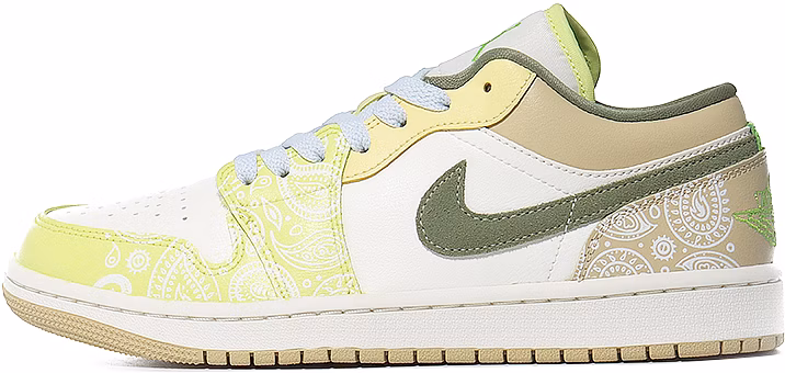 custom-shoes-women-air-jordan-1-low-matcha-macaron-paisley