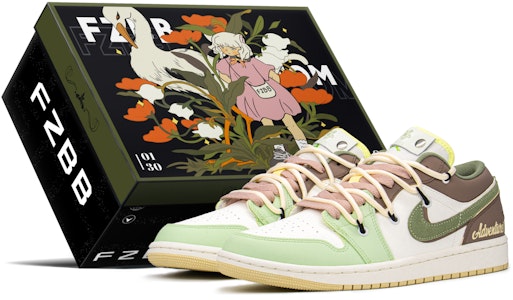 【定製球鞋】 Jordan Air Jordan 1 薄荷奶綠 簡約 低筒 復古籃球鞋 女款 綠棕 Buy 【定製球鞋】 Jordan Air Jordan 1 薄荷奶綠 簡約 低筒 復古籃球鞋 女款 綠棕